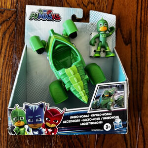 New PJ Masks Gekko Mobile Car Green Action Figure Preschool Toy Damage to Box